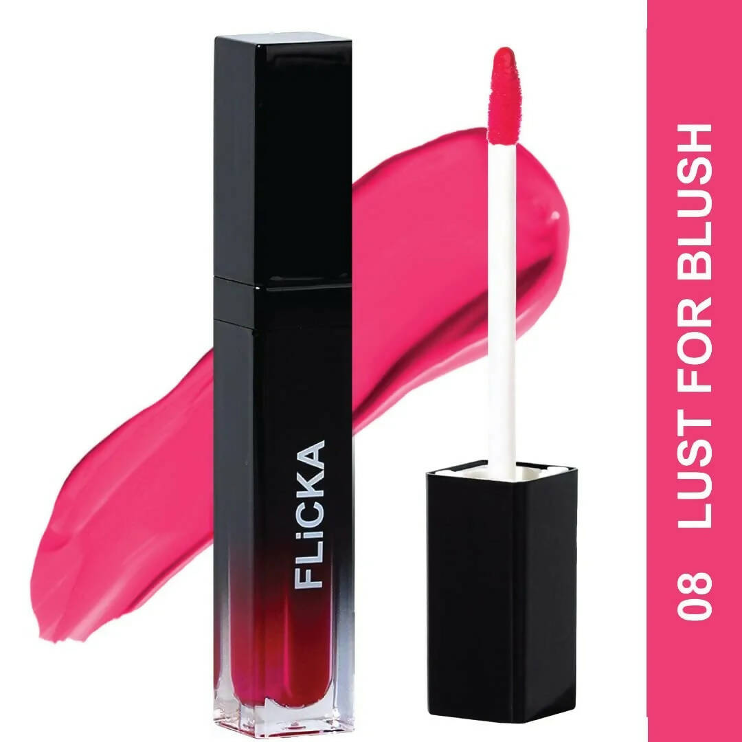 FLiCKA Set and Attack Liquid Matte Lipstick 08 Lust For Blush - Pink | Grocsy
