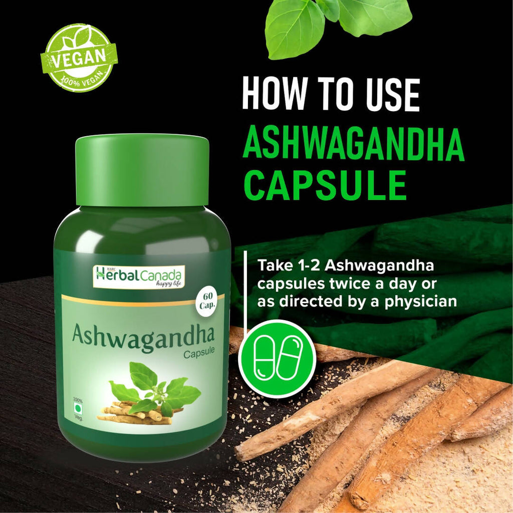 Herbal Canada Ashwagandha Capsules | Grocsy