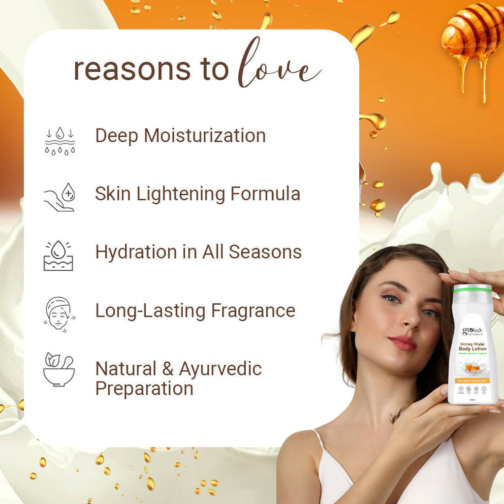 Globus Naturals Honey Malai Body Lotion | Grocsy