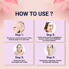 NutriGlow NATURAL'S English Rose Face Wash /With Natural Source Ingredients/Clean The Skin/ Glow / Cleansing | Grocsy