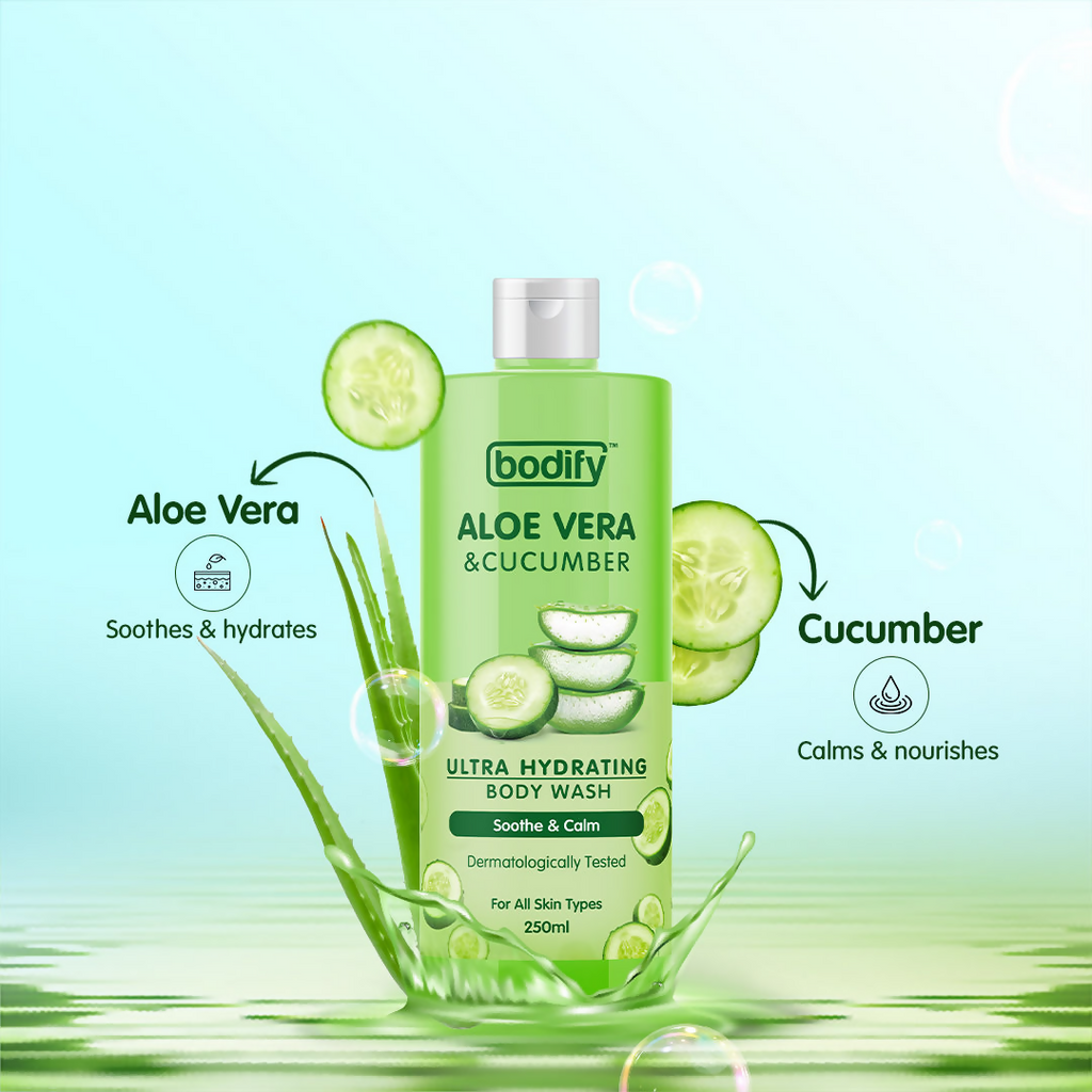 Bodify Aloe Vera & Cucumber Ultra Hydrating Body Wash | Grocsy