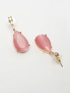 NVR Women's Rose Gold Artificial Stones Studded Handcrafted Jewellery Set | Grocsy