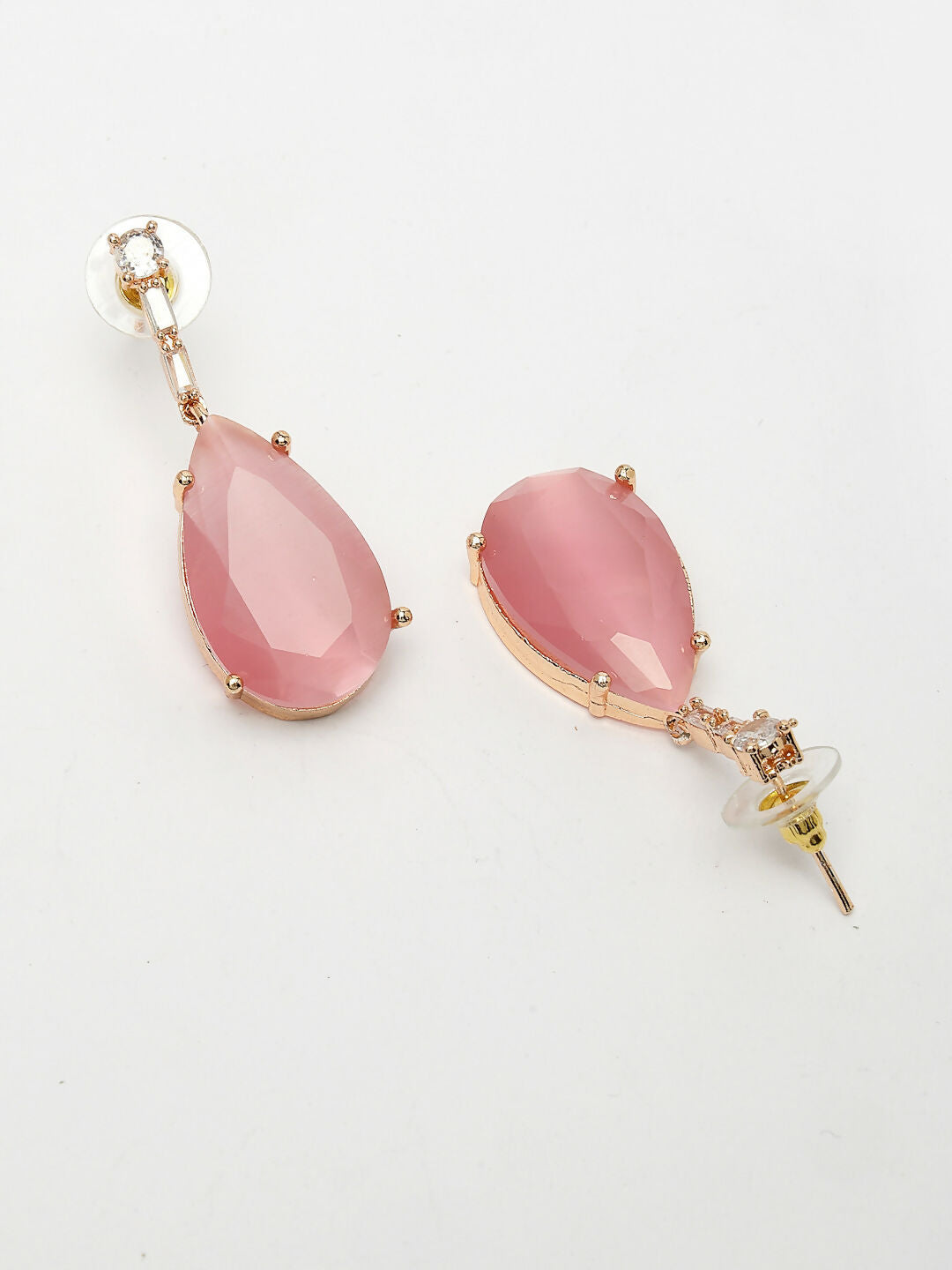 NVR Women's Rose Gold Artificial Stones Studded Handcrafted Jewellery Set | Grocsy
