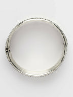 NVR Women's Set of 2 Silver-Toned German Silver Oxidised Kada Bangle