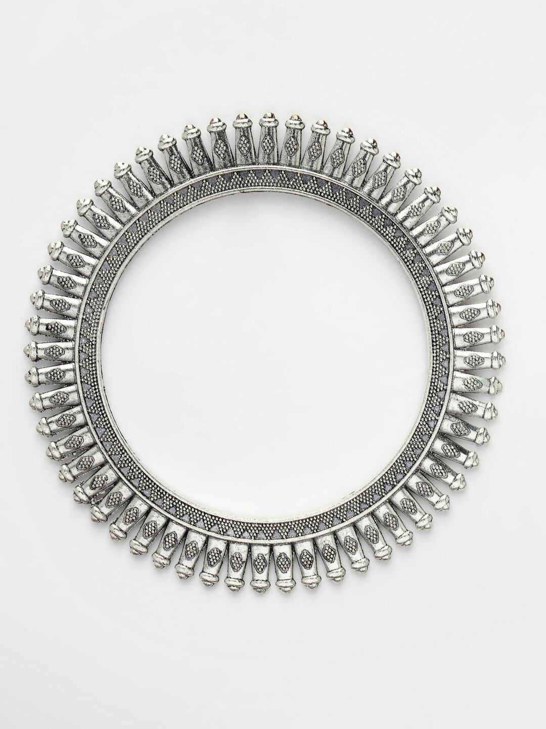 NVR Women's Set of 4 Silver-Plated German Silver Oxidised Bangles