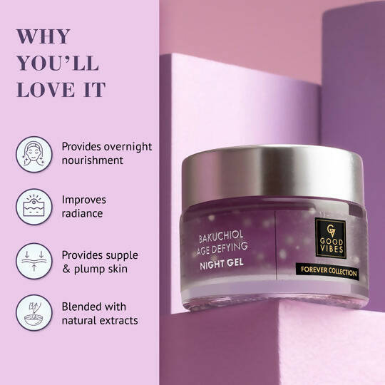 Good Vibes Bakuchiol Age Defying Night Gel | Grocsy