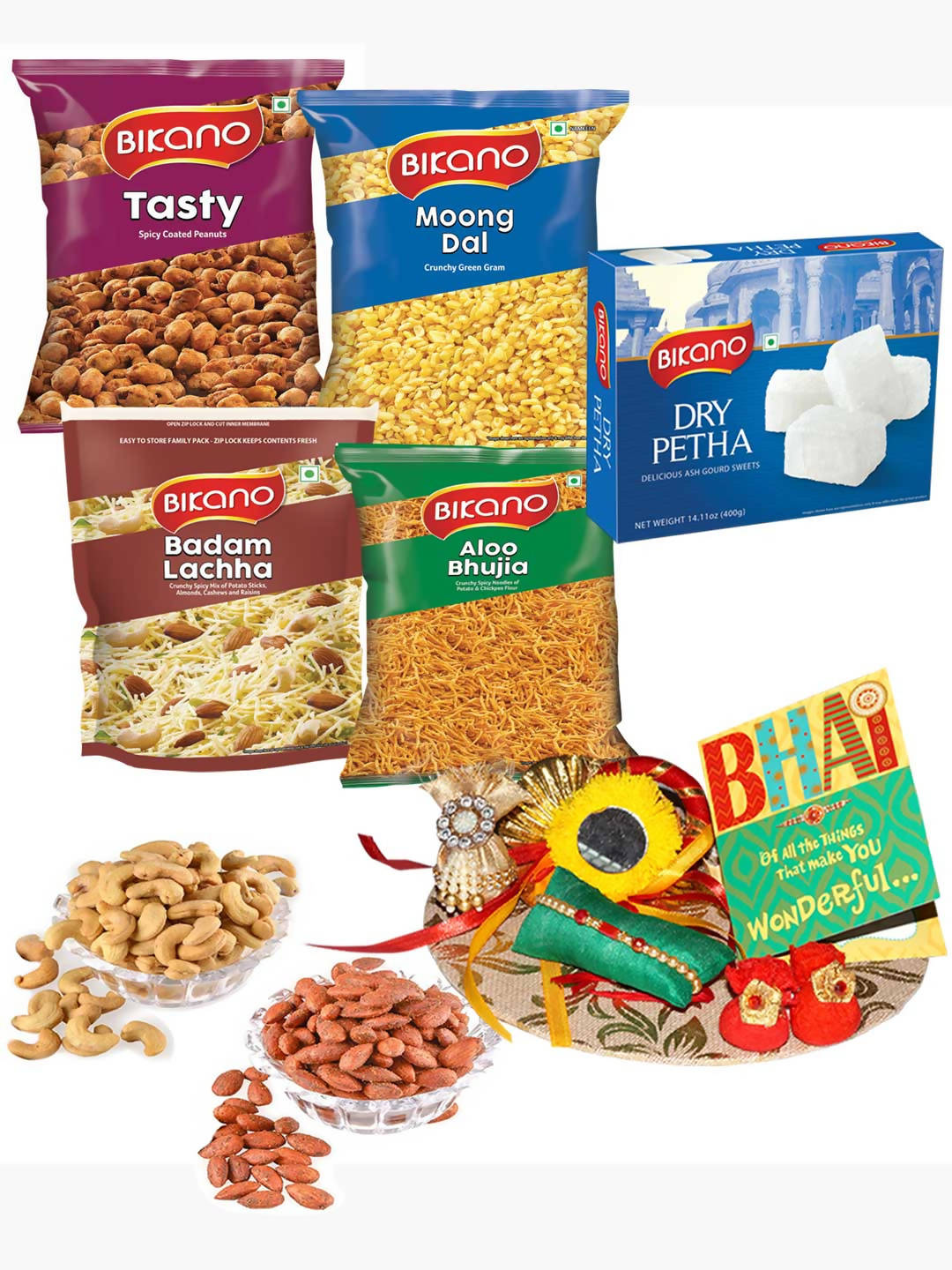 Bikano Namkeen Magic and Dryfruits Rakhi Gifts | Grocsy