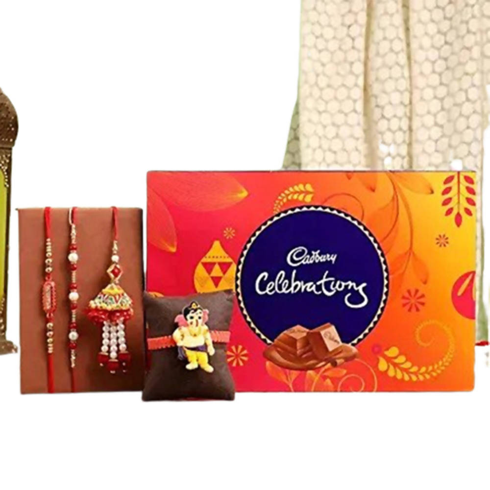 Family Rakhi Set With Chocolate Celebrations | Grocsy
