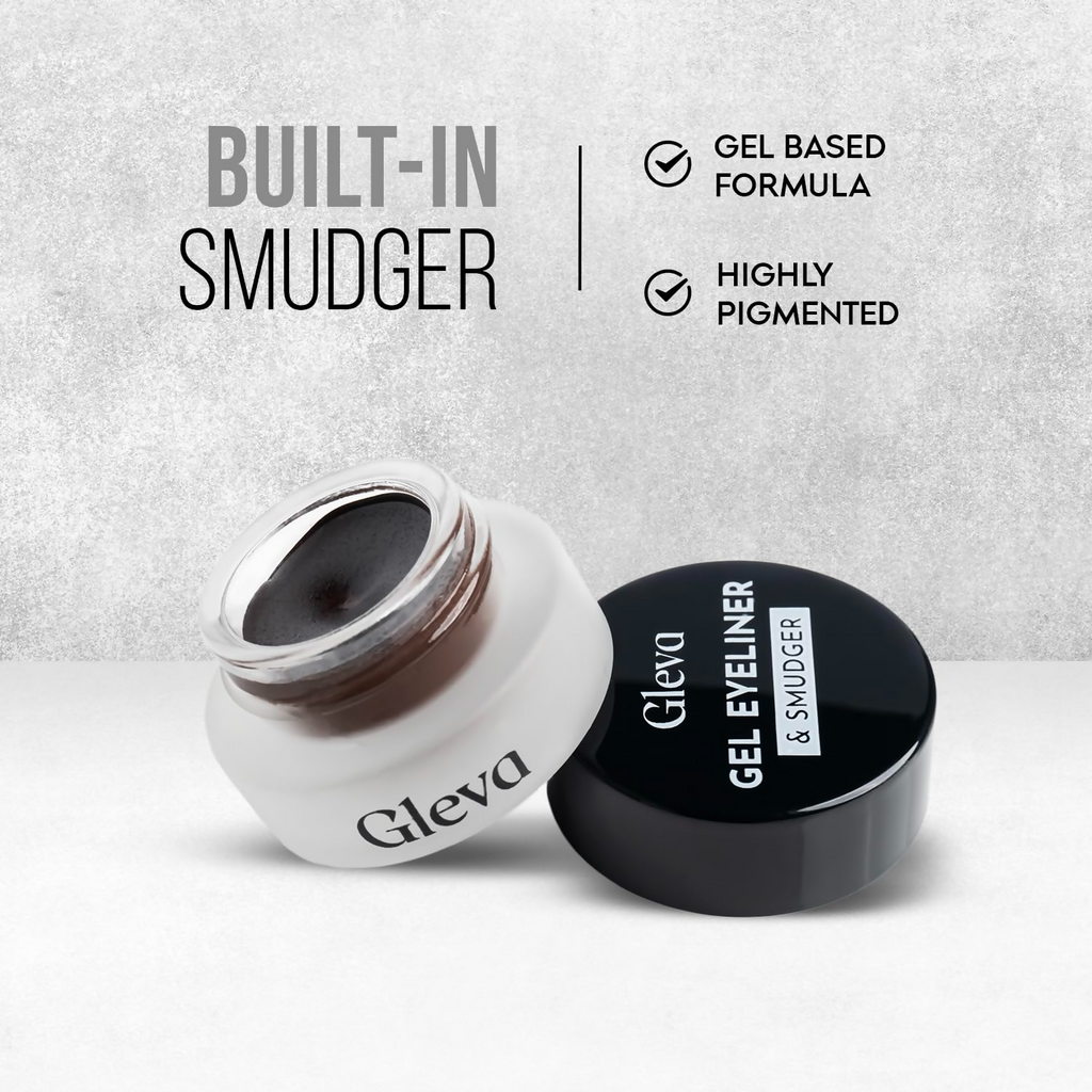 Gleva Compact Black Gel Eyeliner - Brown | Grocsy