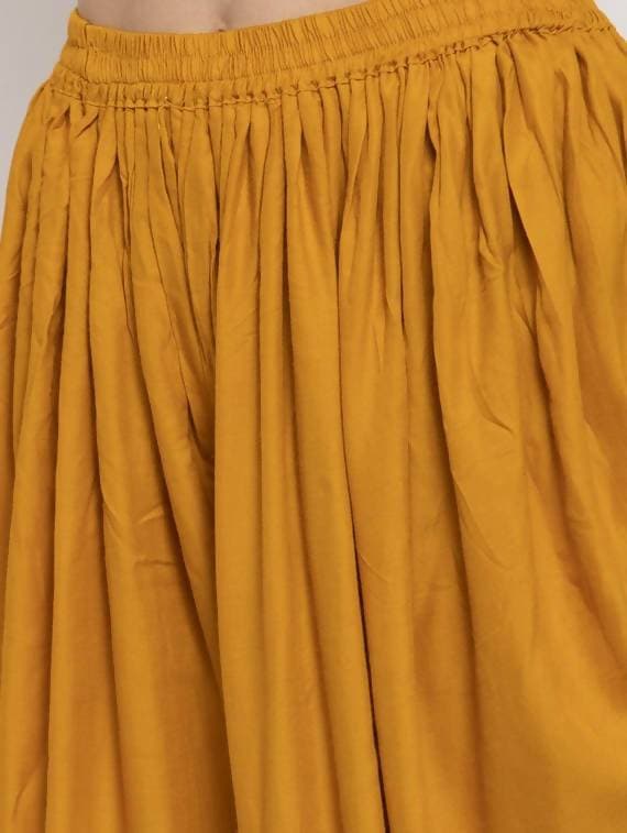 Cheera Women’s Mustard Dhoti Pant CH09D | Grocsy