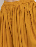 Cheera Women’s Mustard Dhoti Pant CH09D | Grocsy