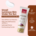 TAC - The Ayurveda Co. Kumkumadi Hydrating Sunscreen SPF 60+ PA++++ | Grocsy