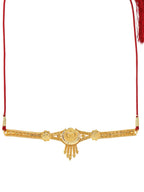 Ruby Raang Golden Choker with Earrings | Grocsy