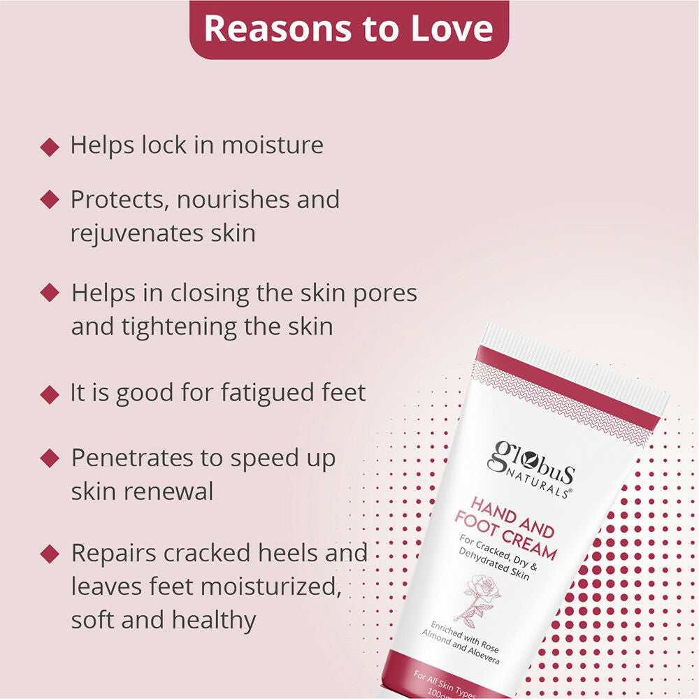Globus Naturals Nourishing Hand & Foot Cream, On The Go Hydration | Grocsy