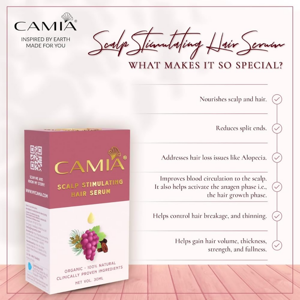 Camia Organic Scalp Stimulating Hair Serum | Grocsy