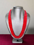 Inhanns Crystal Beads Luxe Edition – Multi-Layered Necklace - Maroon | Grocsy