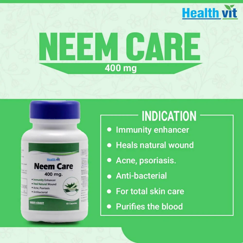Healthvit Neem Care Capsules | Grocsy