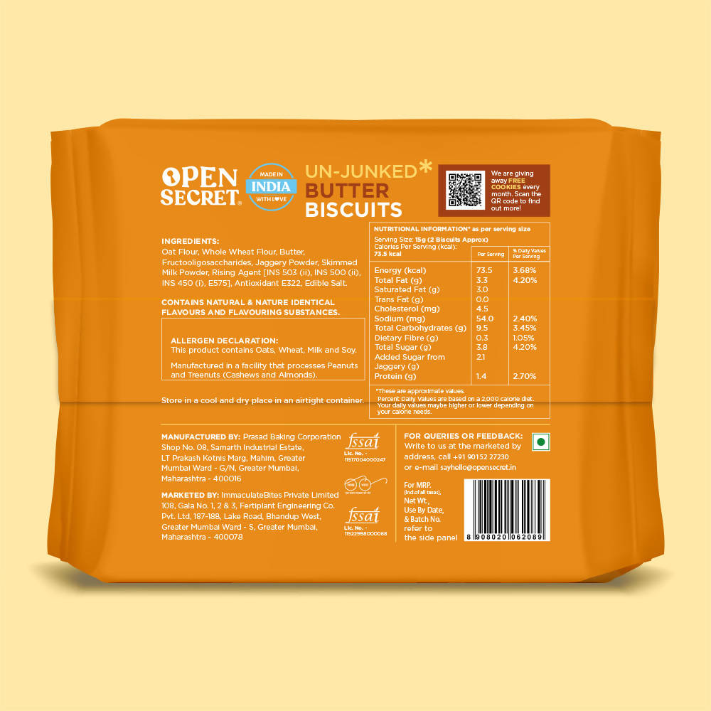 Open Secret Un-Junked Butter Biscuits | Grocsy