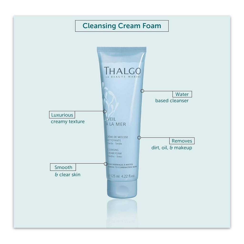 Thalgo Cleansing Cream Foam - Cream-to-Foam Face Cleanser | Grocsy