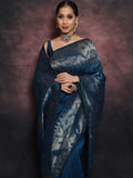 Exclusive Collection Deep Green Beautiful Linen Jamdani Saree | Grocsy