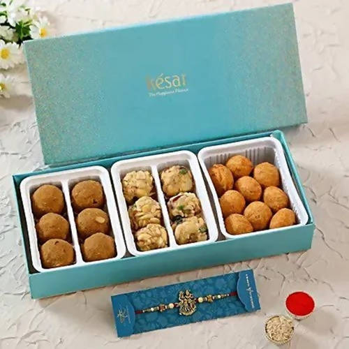 Blessed Krishna Rakhi and Sweet Savoury Treats | Grocsy
