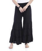 Mominos Fashion Trendy Cotton Black Palazzo | Grocsy