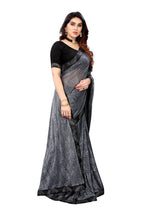 Vamika Grey Malai Silk Embroidery Saree | Grocsy