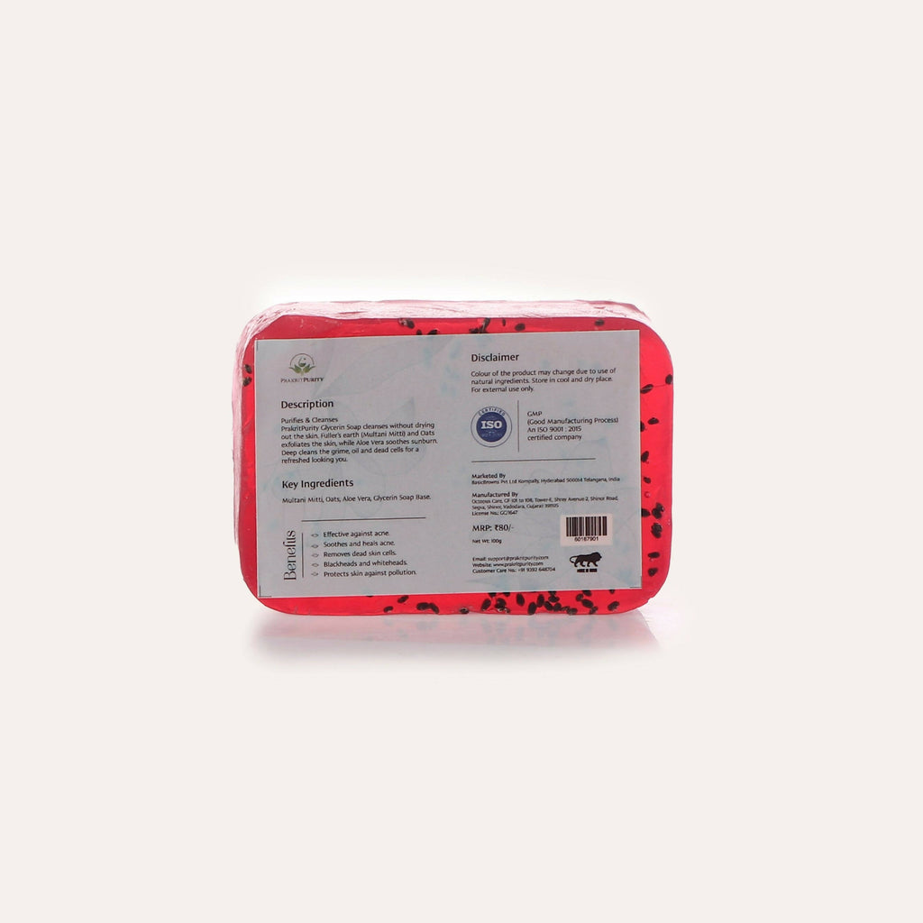 PrakritPurity Strawberry & Chia Seeds Handmade Glycerin Soap | Grocsy