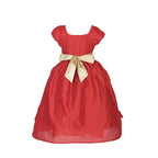 Asmaani Baby Girl's Red Color Satin Party Full Length Dress (AS-DRESS-22004) | Grocsy
