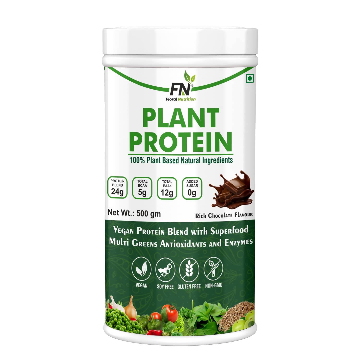 Floral Nutrition Plant Protein Powder (Rich Chocolate Flavor) | Grocsy