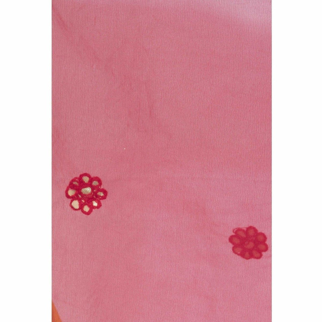 A R Silk Women's Gotta Patti Embroidery Orgenza Cotton Mehroon Dupattas and Chunnis | Grocsy