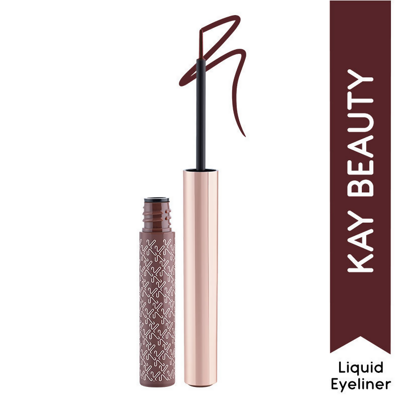 Kay Beauty By Katrina Kaif Quick Dry Liquid Eyeliner - Sizzling MochaIndigo | Grocsy