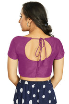 Aastha Fashion Women's Purple Art Silk Designer Festive Wear Readymade Blouse | Grocsy
