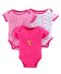 EIO New Born Baby Rompers Body Suits Jump Suit For Boys And Girls - Dark Pink | Grocsy