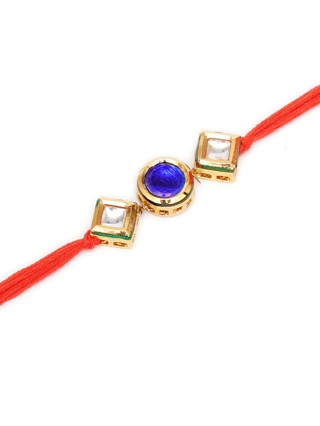 Designer kundan Rakhi - Ruby Raang | Grocsy