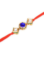 Designer kundan Rakhi - Ruby Raang | Grocsy