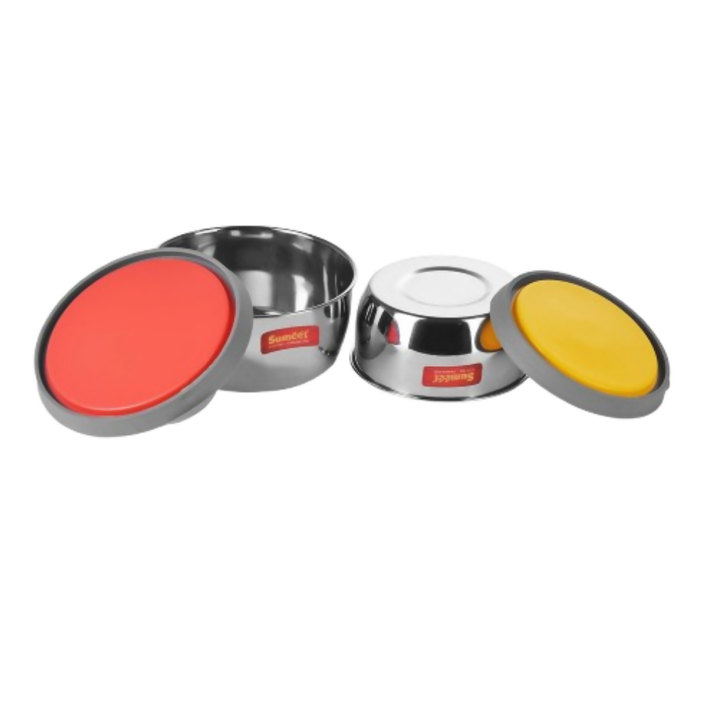 Sumeet Modena Stainless Steel Food Storage Airtight & Leak Proof Containers | Grocsy