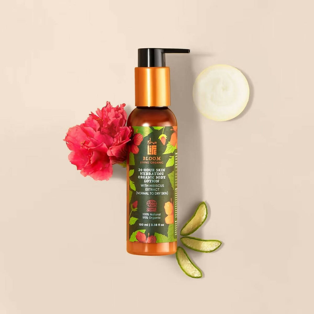 Isha Life 24 Hours Skin Hydrating Organic Body Lotion With Hibiscus Extract | Grocsy