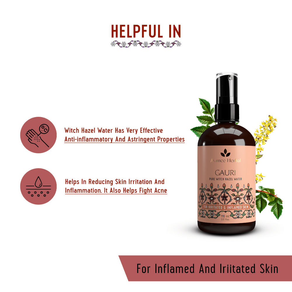 Avimee Herbal Gauri Pure Witch Hazel Water For Inflamed Skin | Grocsy