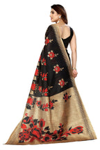 Vamika black Printed Art Silk Saree | Grocsy