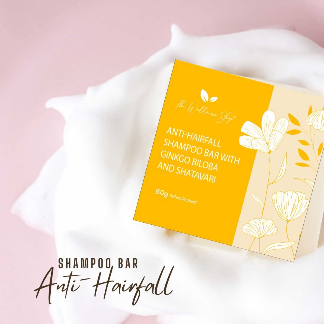 The Wellness Shop Anti Hairfall Shampoo Bar With Ginkgo Biloba And Shatavari | Grocsy