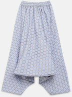 Ahalyaa Blue Crepe Printed Kids Kurta With Harem Pants For Girls | Grocsy