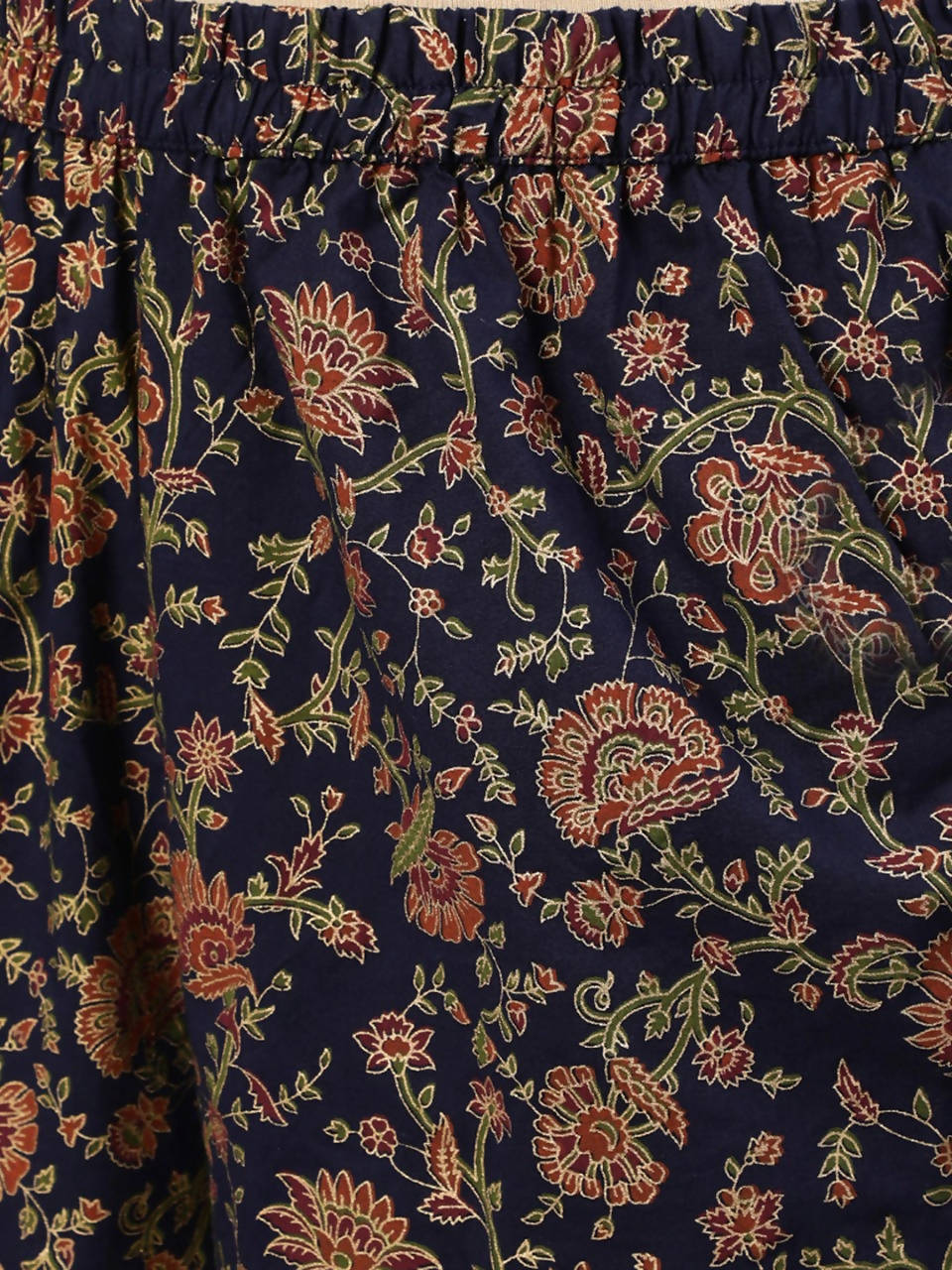 Vamika Printed Rayon Navy Blue Party Wear/Casual Wear Kurta Set/Suit | Grocsy