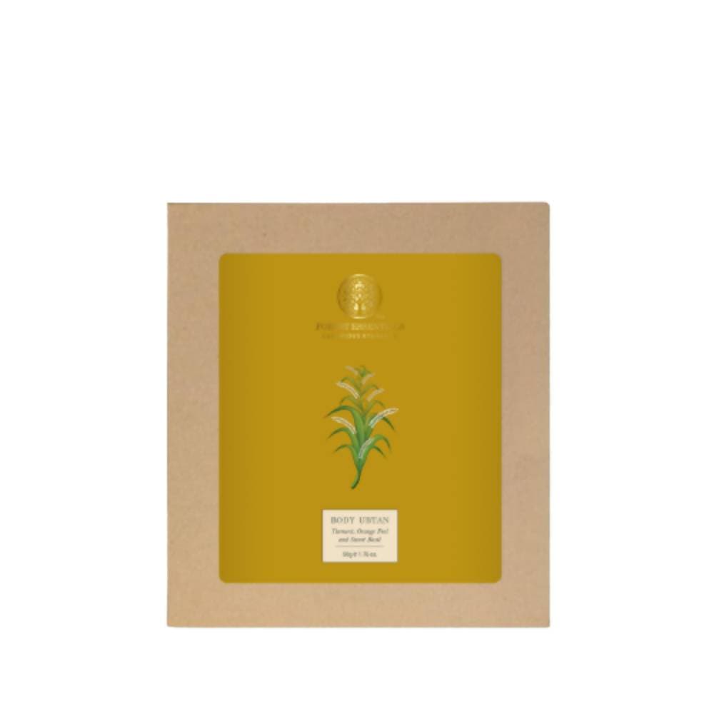 Forest Essentials Body Ubtan Turmeric, Orange Peel and Sweet Basil | Grocsy