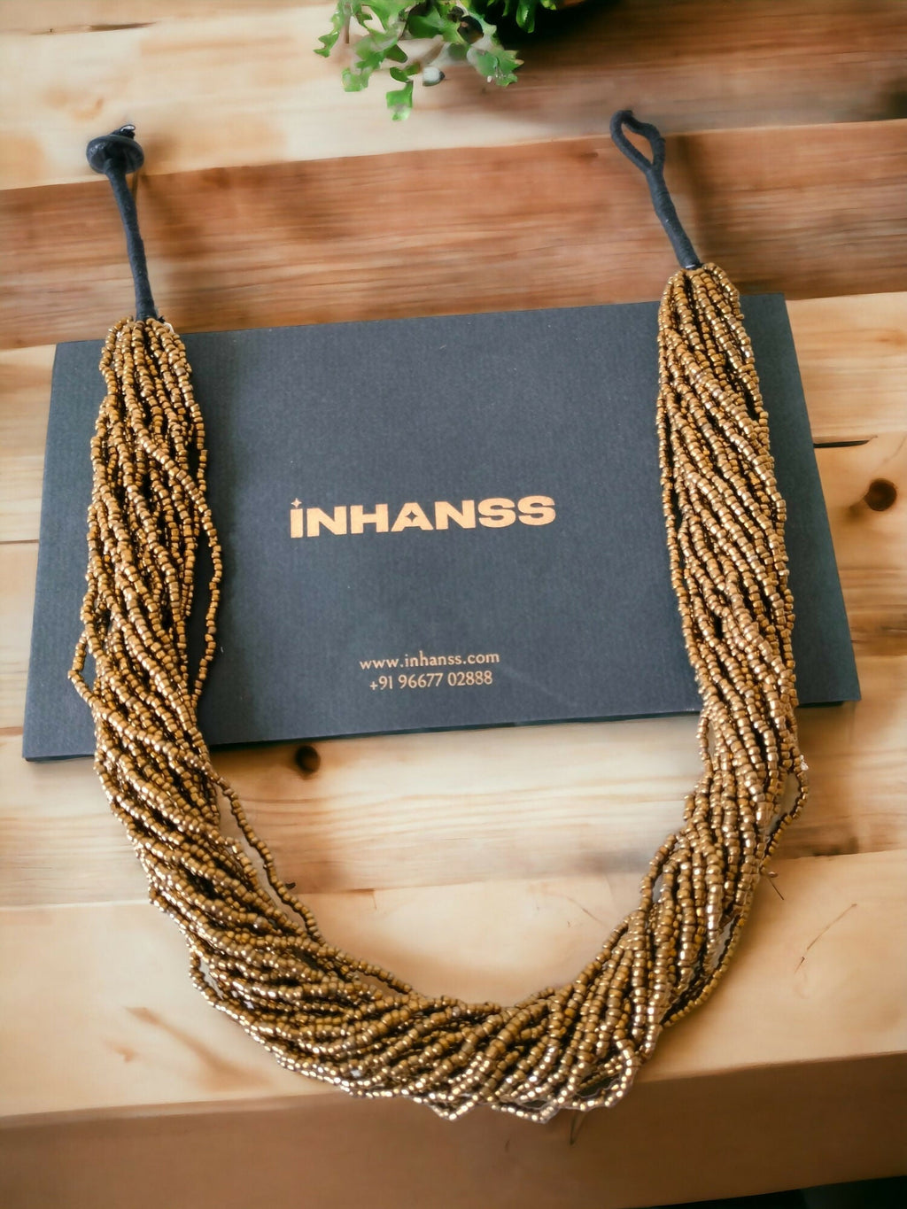 Inhanns Handmade Beaded Multilayer Necklace, 20 Layers - Gold | Grocsy