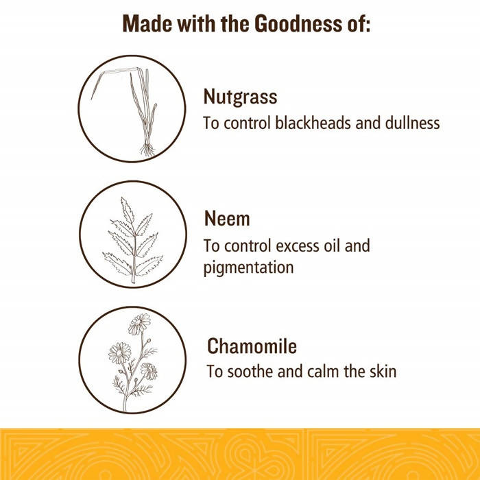 Soultree Nutgrass Face Wash With Neem & Soothing Chamomile | Grocsy