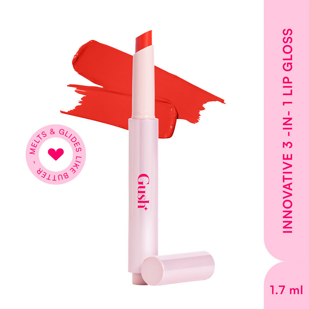 Gush Beauty Hybrid Gloss Butter Balm High Shine & Hydrating - Sheer Orange | Grocsy