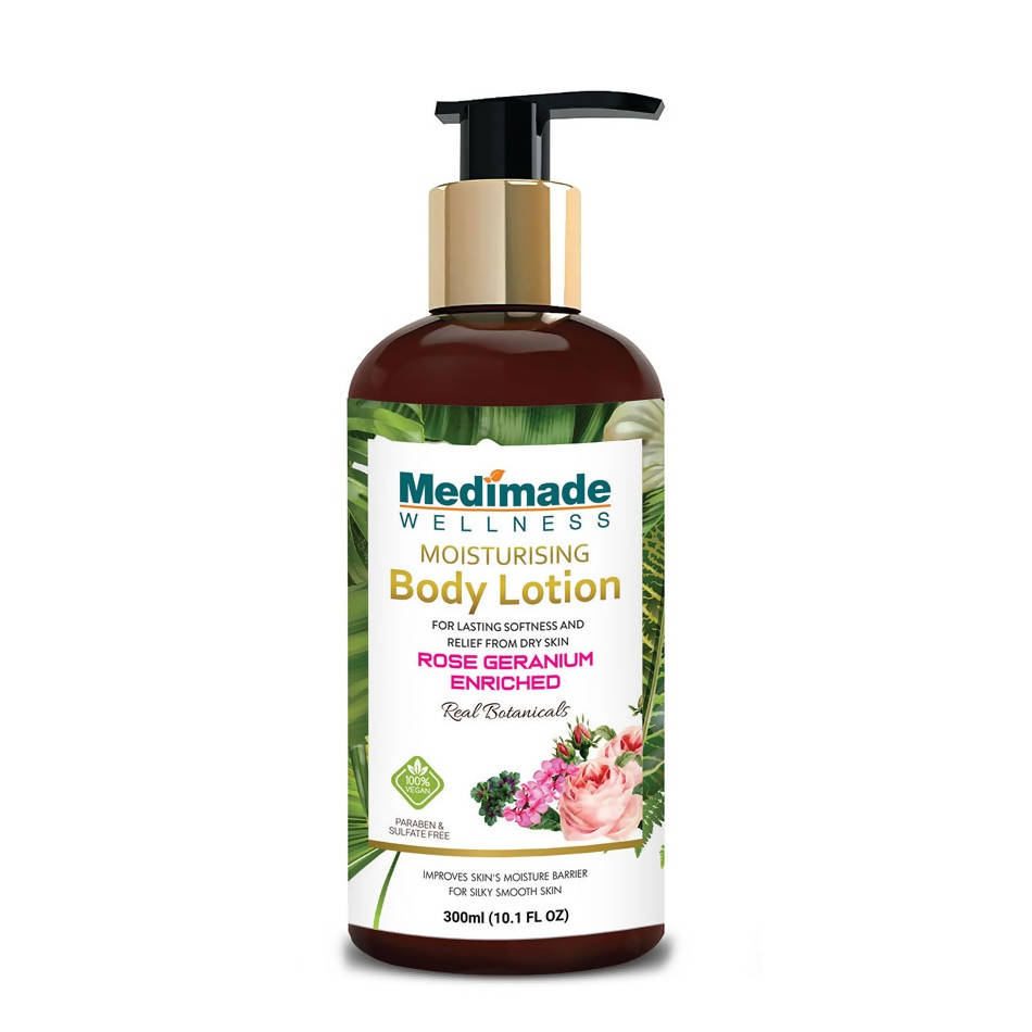Medimade Wellness Rose Geranium Enriched Moisturising Body Lotion | Grocsy