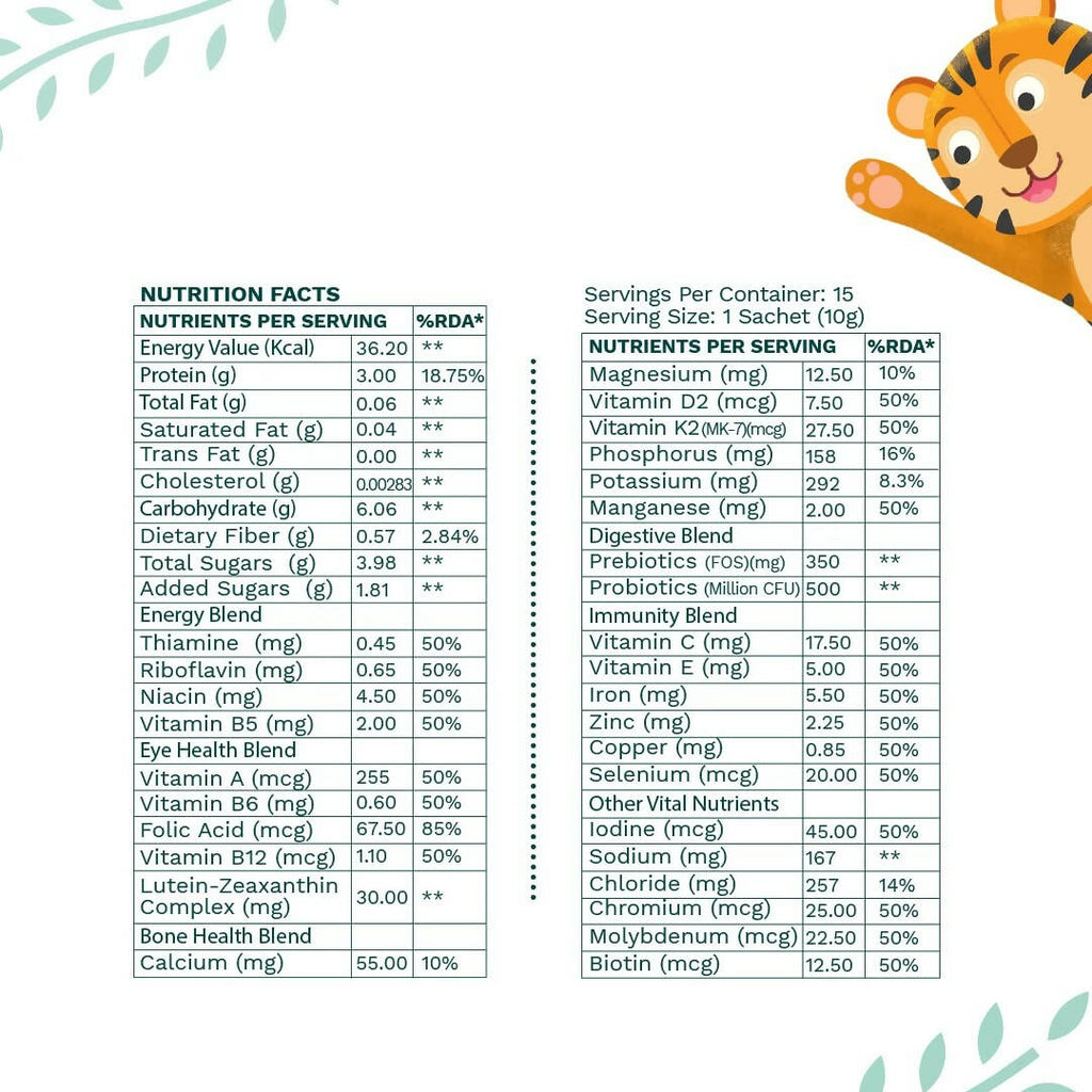 OZiva Kids Superfood Growth Protein Drink Mix | Grocsy