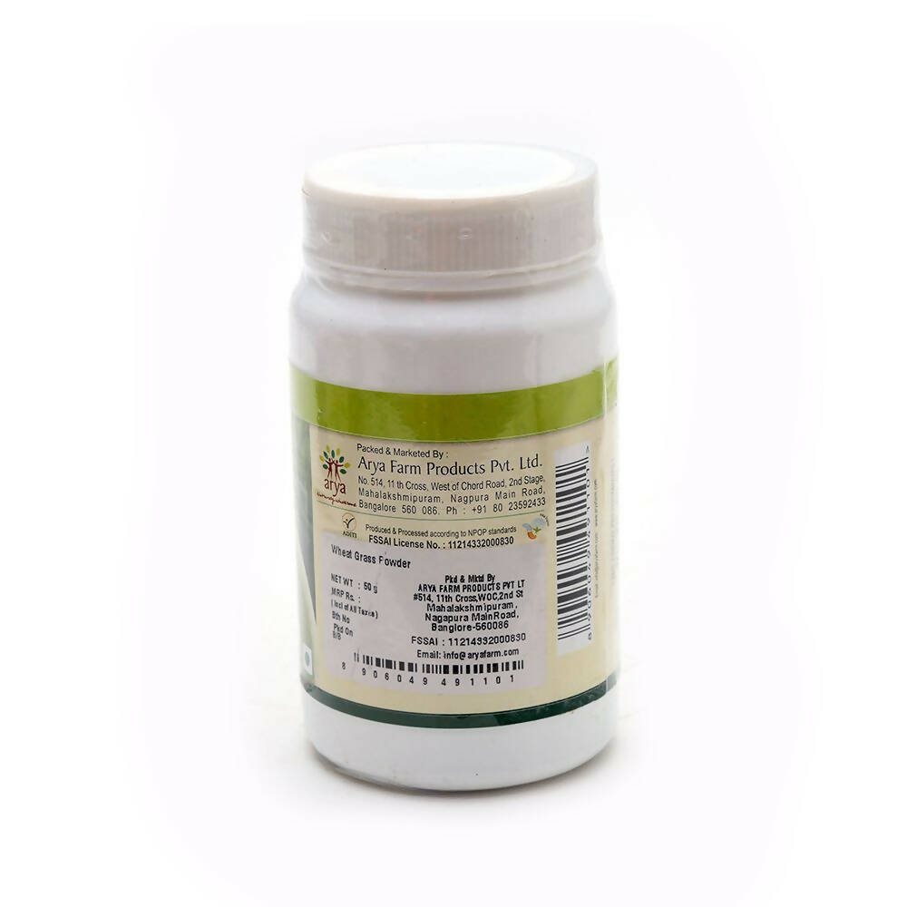 Arya Farm Organic Wheat Grass Powder | Grocsy